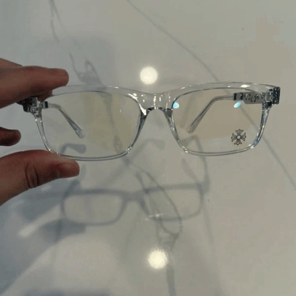 Chrome Hearts Clear Eyeglasses with Silver Detailing