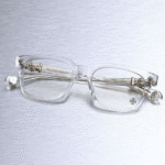 Chrome Hearts Clear Eyeglasses with Silver Detailing