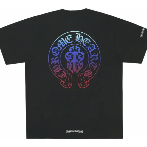 Chrome-Hearts-Gradient-Dagger-T-shirt-Black Chrome Hearts Gradient Dagger T-shirt Black
