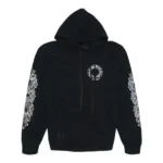 Chrome Hearts Horse Shoe Floral Hoodie Black