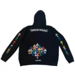 Chrome Hearts Multi Color Cross Hoodie Black