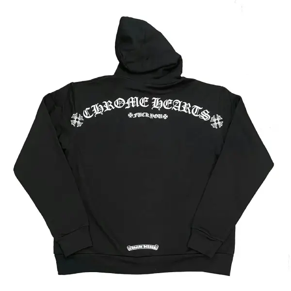 Chrome-Hearts-Shoulder-Logo-Hoodie-Black Chrome Hearts Shoulder Logo Hoodie Black