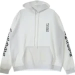 Chrome Hearts Vertical Logo Hoodie White