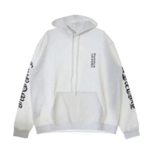 Chrome Hearts White Gothic Logo Hoodie – Unisex Streetwear Essential