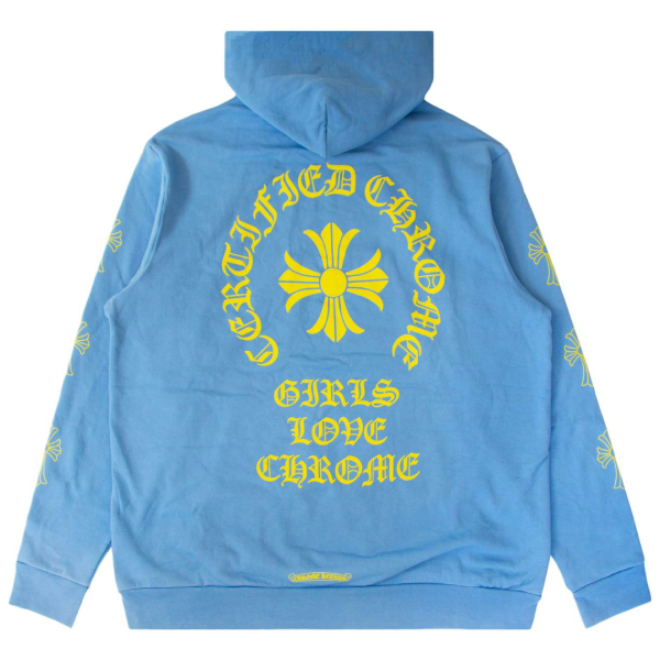 Chrome-Hearts-x-Drake-Girls-Love-Chrome-Hoodie-Light-Blue Chrome Hearts x Drake Girls Love Chrome Hoodie Light Blue