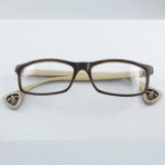 Rare Authentic Chrome Hearts Dark Brown Beige Glasses