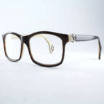 Rare Authentic Chrome Hearts Dark Brown Beige Glasses