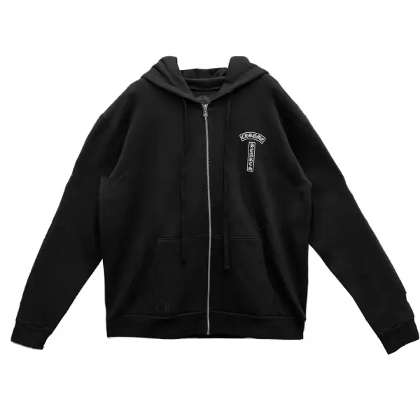Chrome Hearts USA Script Logo Thermal Zip Up Hoodie Chrome Hearts USA Script Logo Thermal Zip Up Hoodie