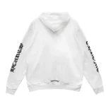 Chrome Hearts Vertical Logo White Pullover Hoodie