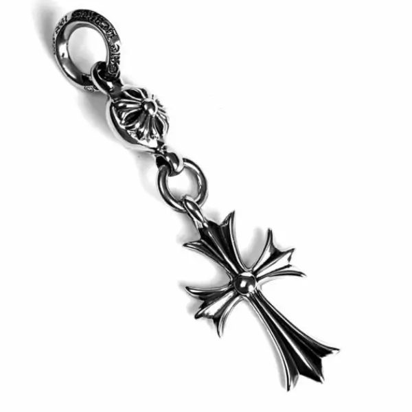 Tiny-Chrome-Hearts-Cross-With-One-Silver-Ball-Charm Chrome Hearts Tiny Cross With One Silver Ball Charm
