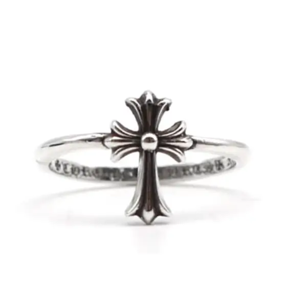 Chrome Hearts Silver Bubblegum Cross Plus Ring Chrome Hearts Silver Bubblegum Cross Plus Ring