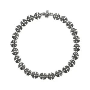 Chrome Hearts Silver Cross Collarbone Chain Necklace
